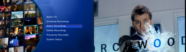 High Definition via MythTV (left) and a DivX'ed Doctor Who episode from TV (right)